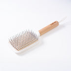 Paddle Hairbrush with Wooden Handle