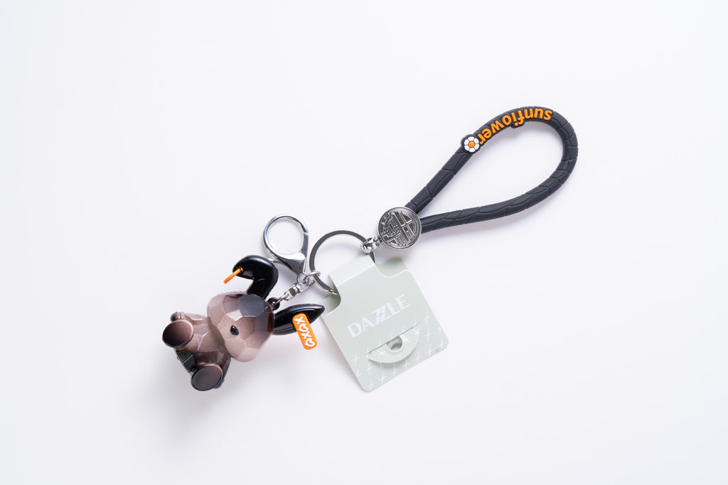 Cute Character Keychain with Silicone Loop Strap