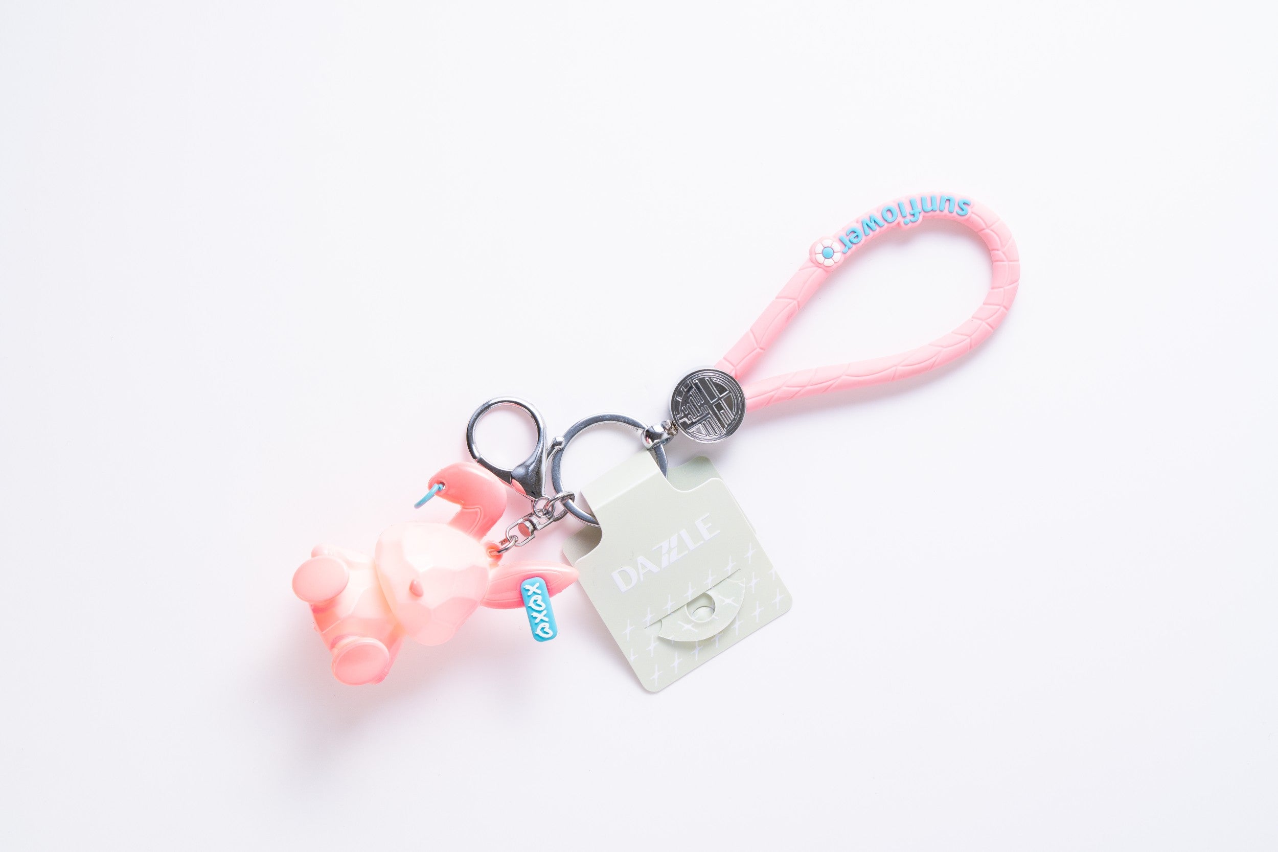 Cute Character Keychain with Silicone Loop Strap