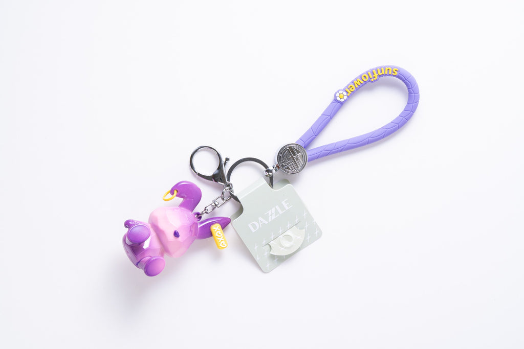 Cute Character Keychain with Silicone Loop Strap