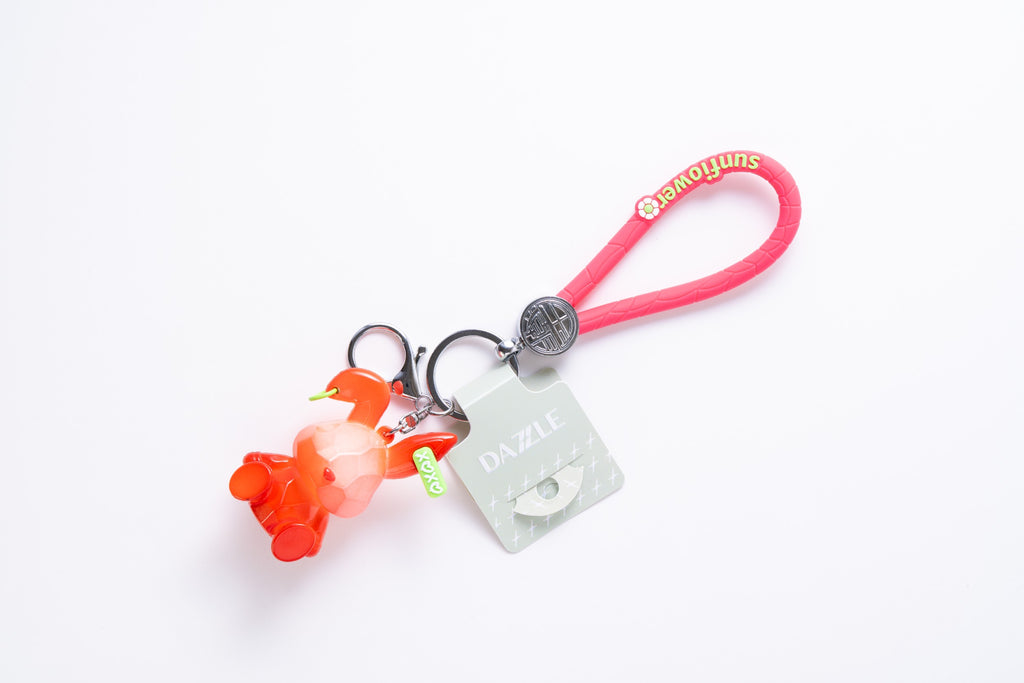 Cute Character Keychain with Silicone Loop Strap