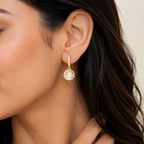 Crystal Sphere Drop Earrings