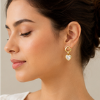 Heart Crystal Drop Earrings