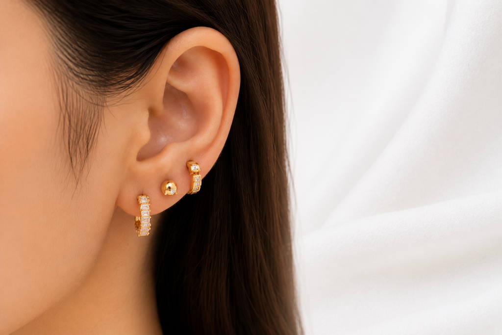 Classic Gold Mini Hoop & Stud Earring Set