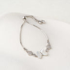 Butterfly Crystal Accent Adjustable Bracelet