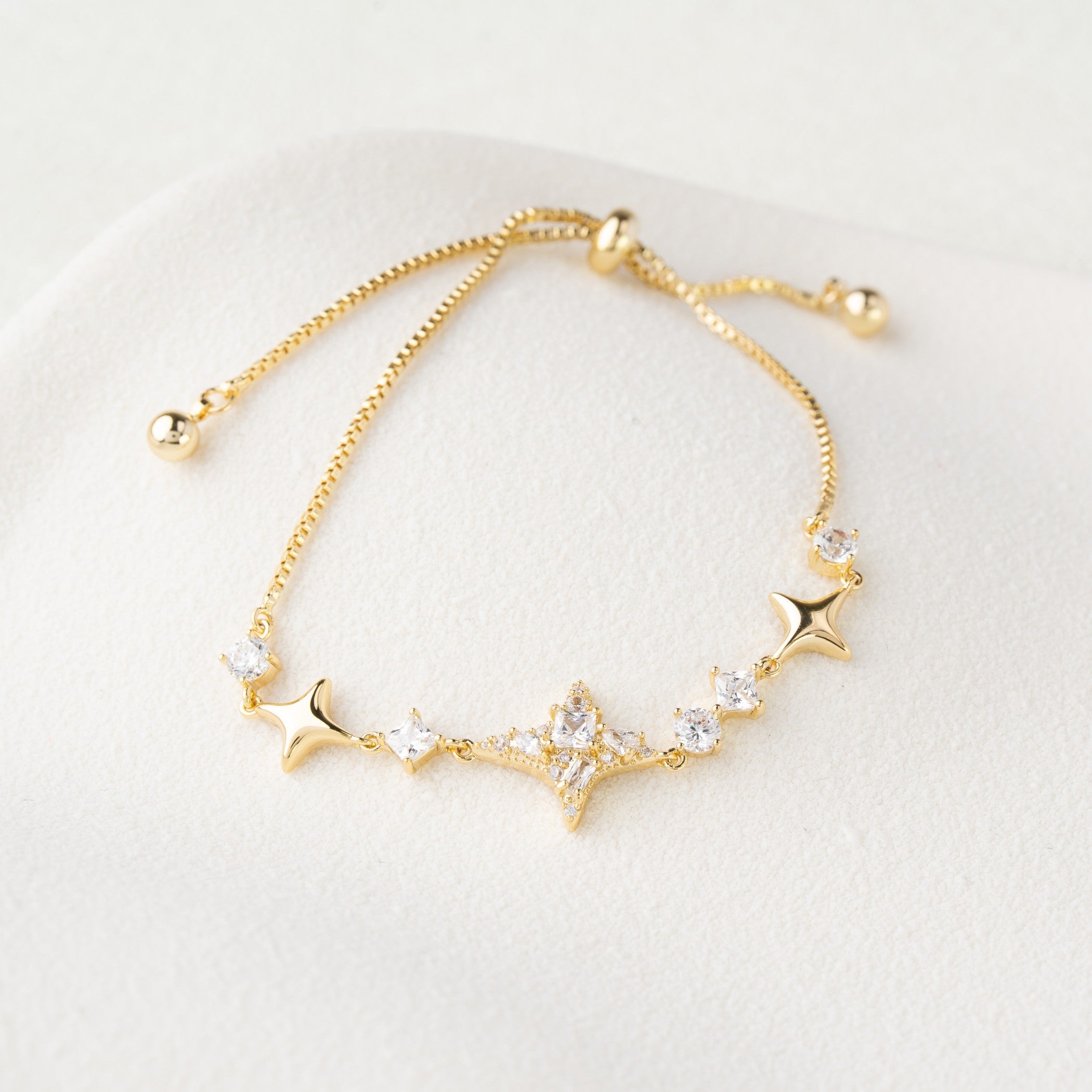 Celestial Star Crystal Adjustable Bracelet