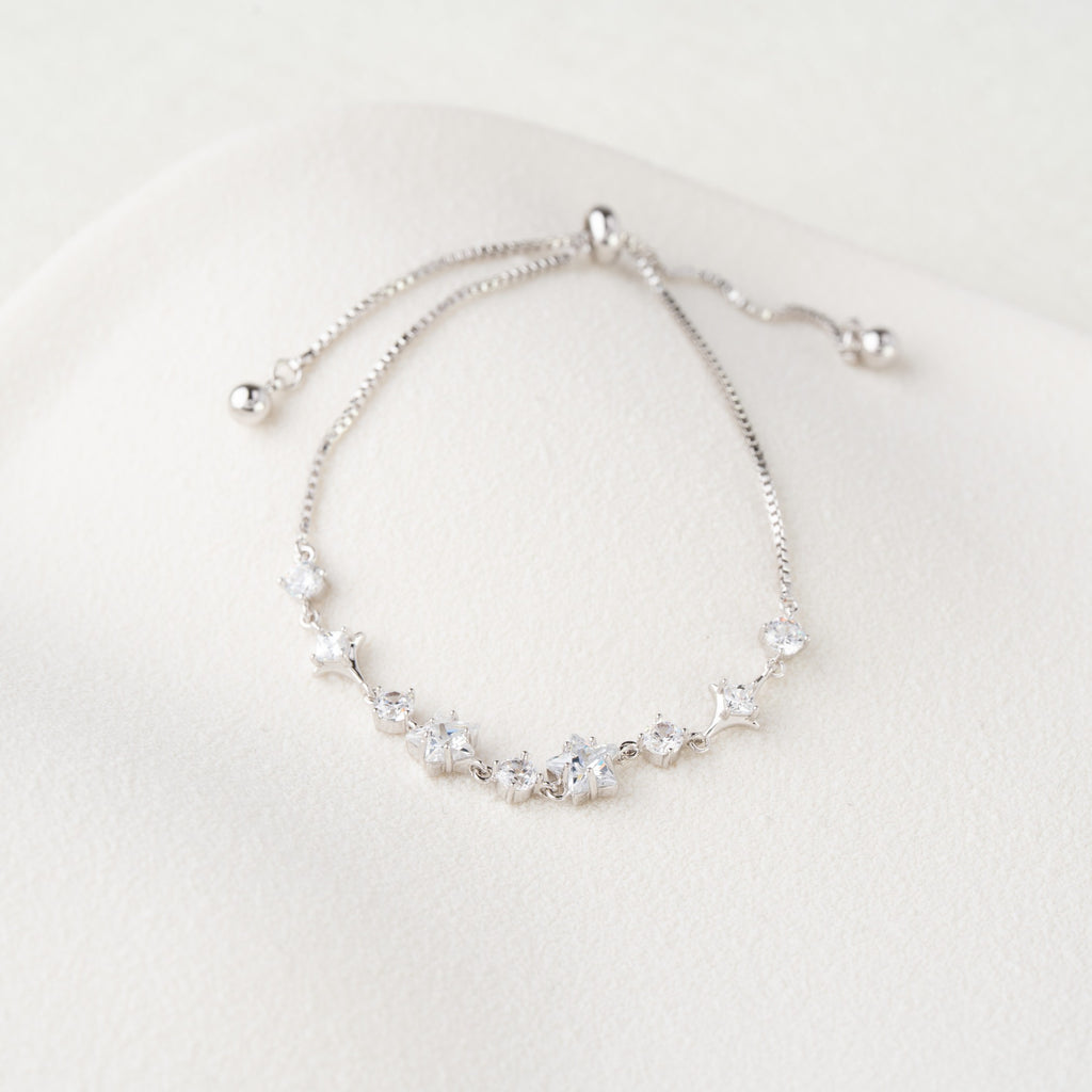 Crystal Cluster Adjustable Bracelet