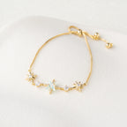 Celestial Star & Crystal Adjustable Bracelet