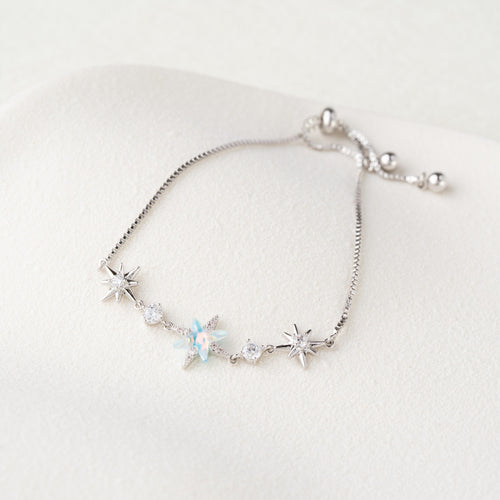 Celestial Star & Crystal Adjustable Bracelet