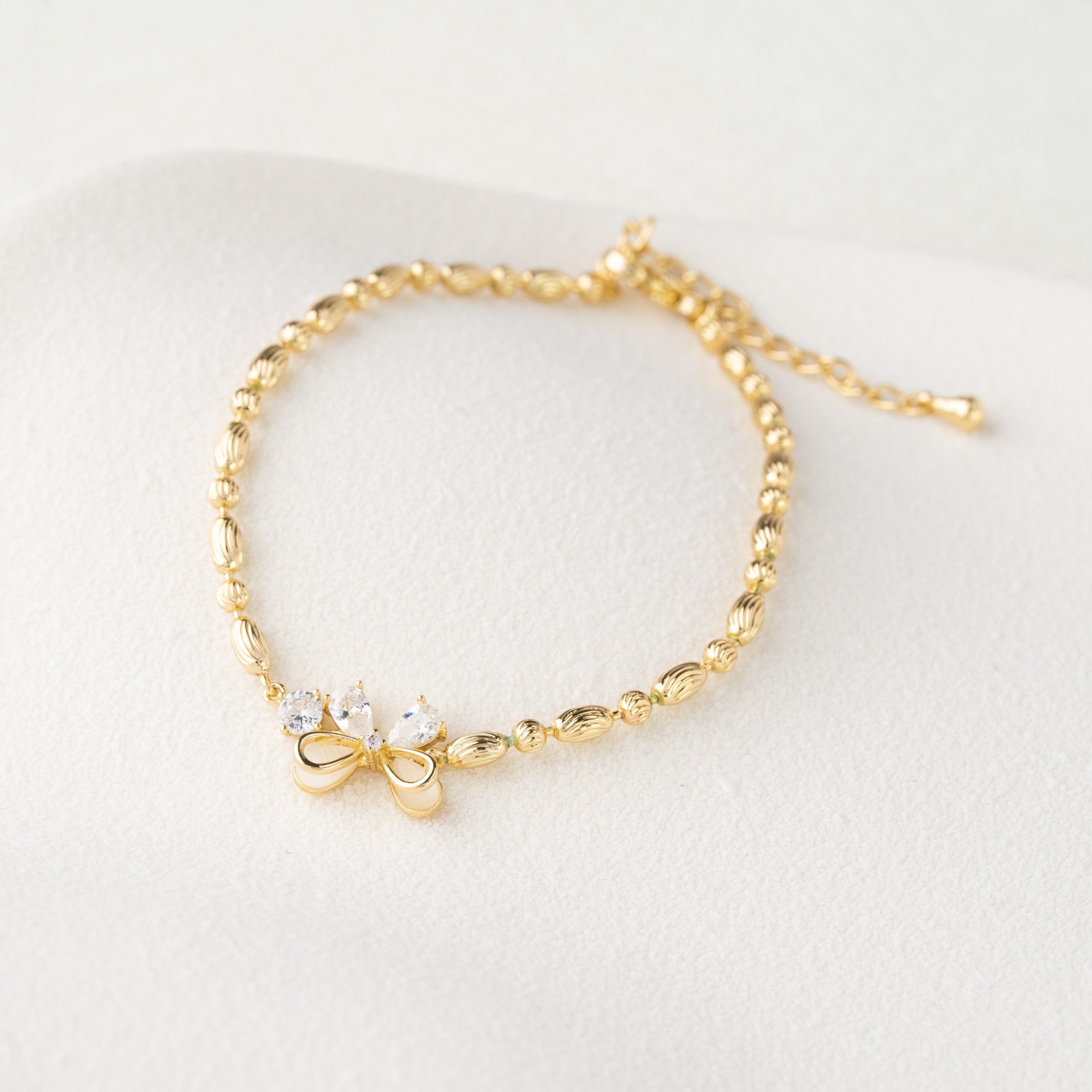 Butterfly Crystal Beaded Bracelet