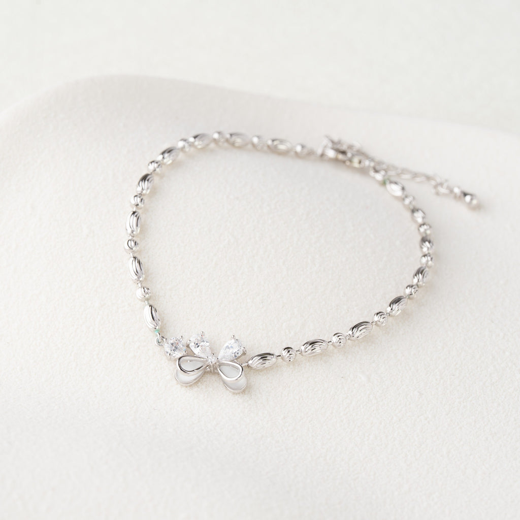 Butterfly Crystal Beaded Bracelet