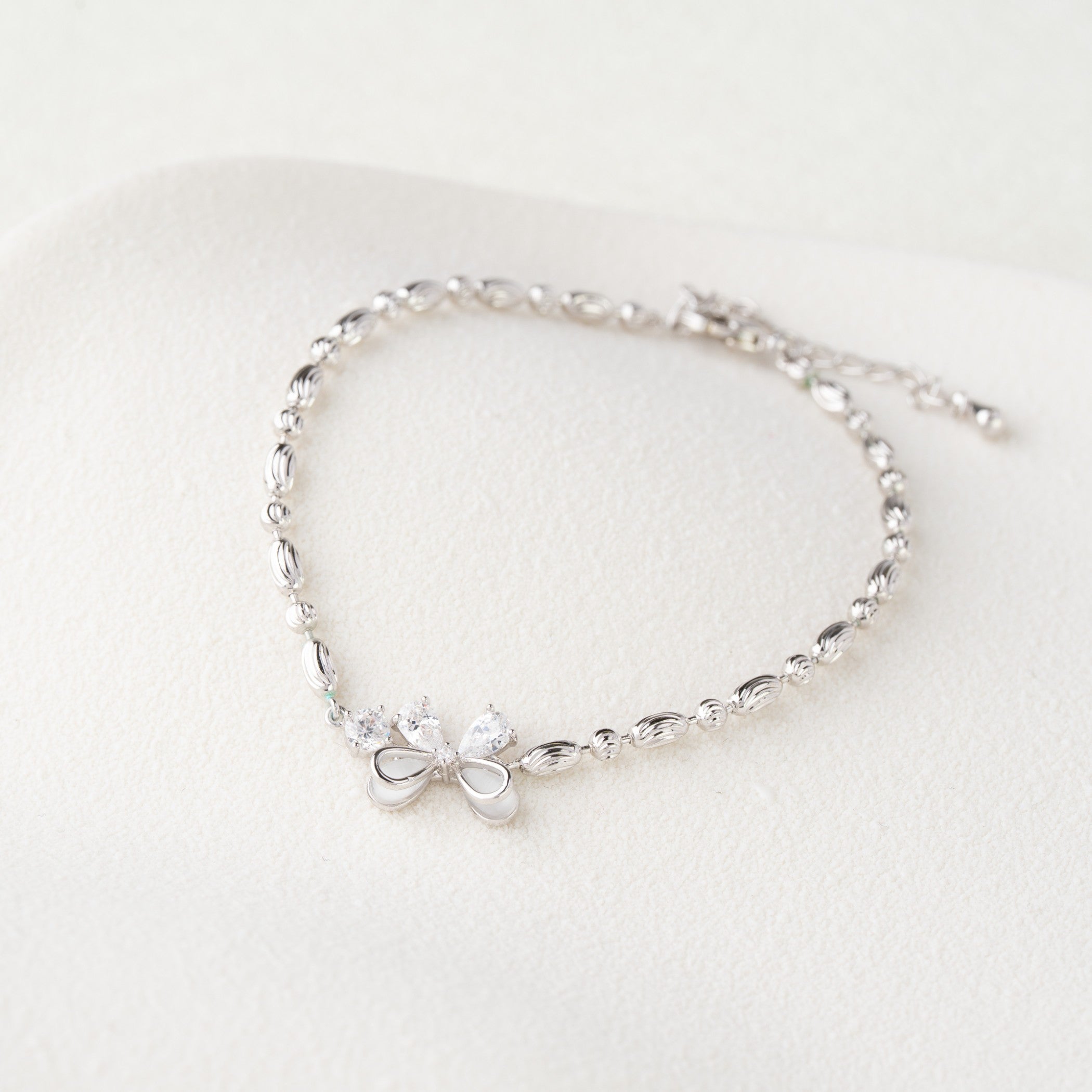 Butterfly Crystal Beaded Bracelet