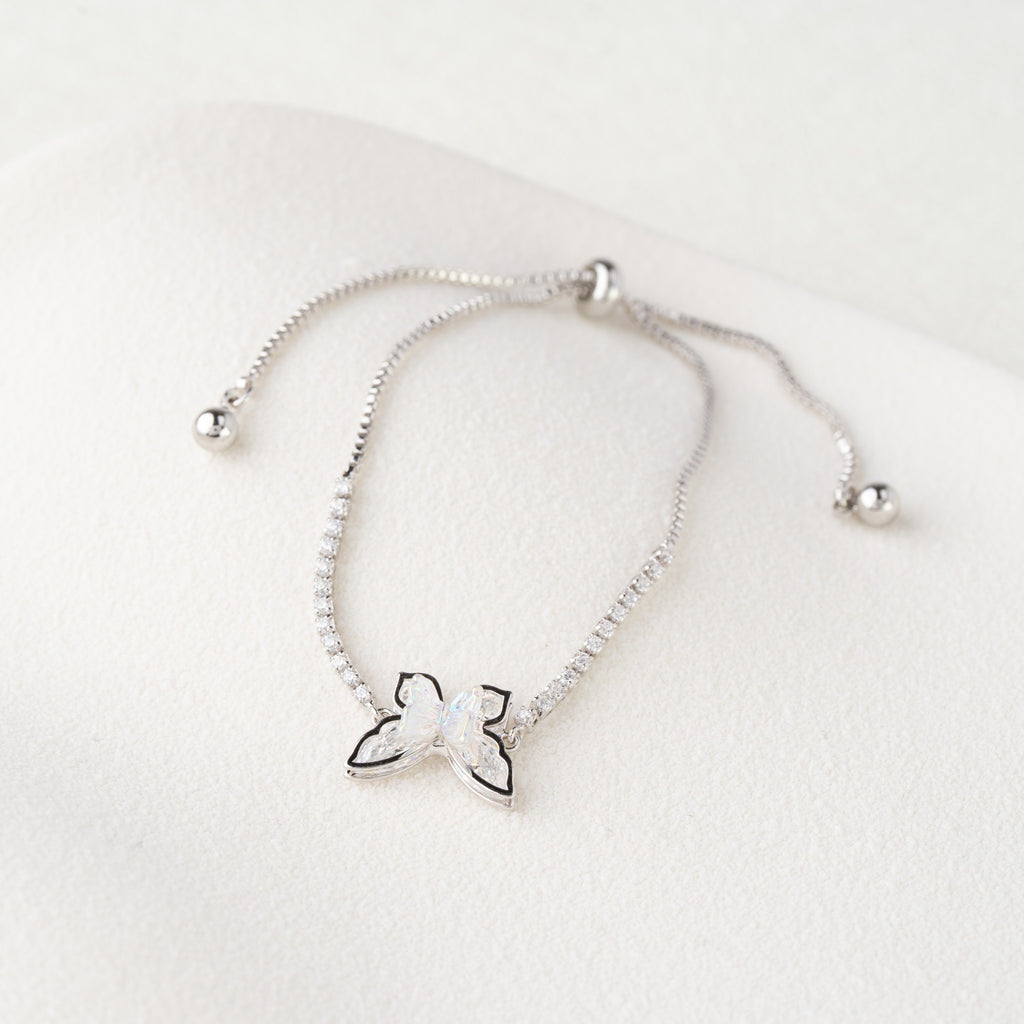 Butterfly Crystal Tennis Adjustable Bracelet