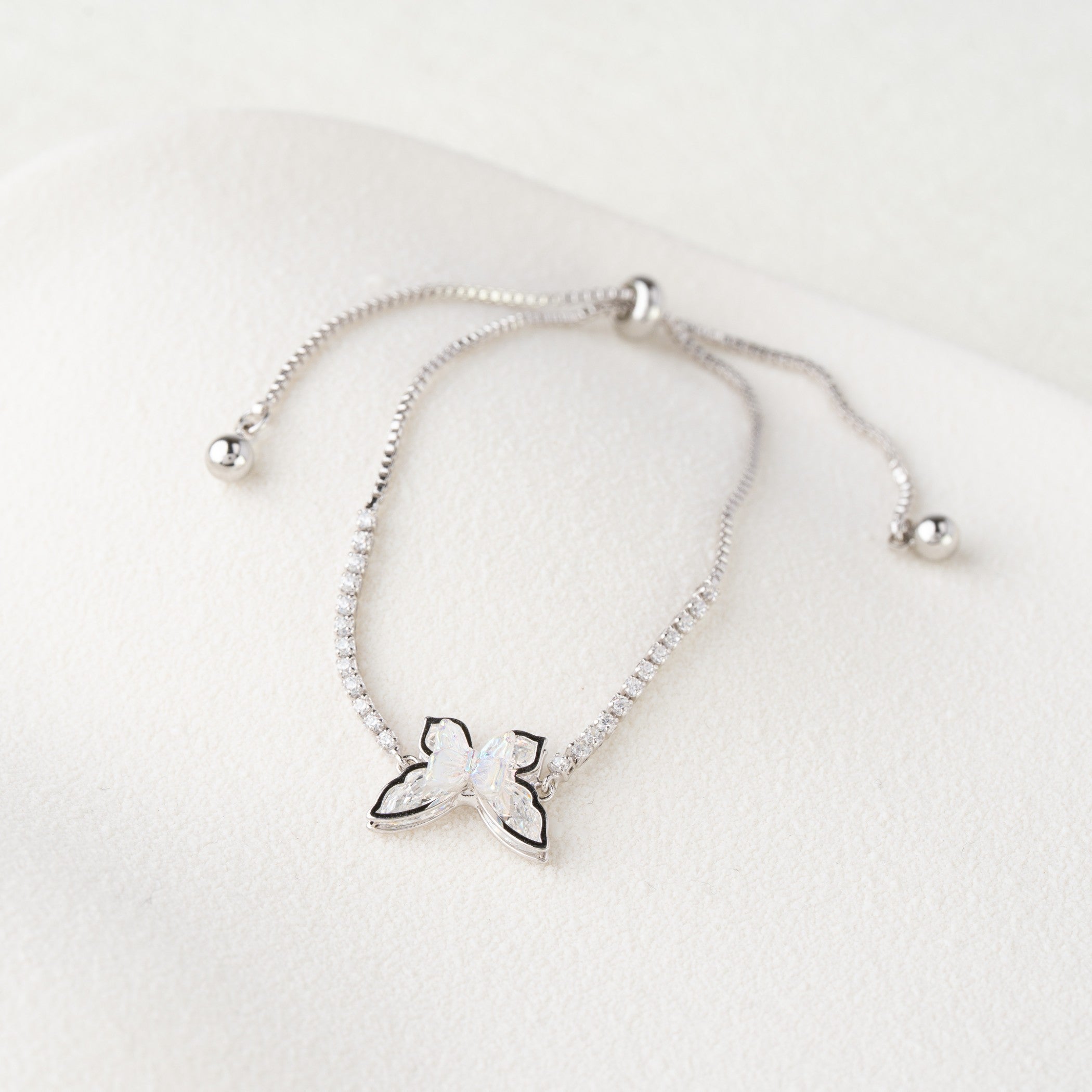 Butterfly Crystal Tennis Adjustable Bracelet