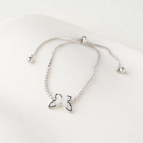 Butterfly Crystal Tennis Adjustable Bracelet