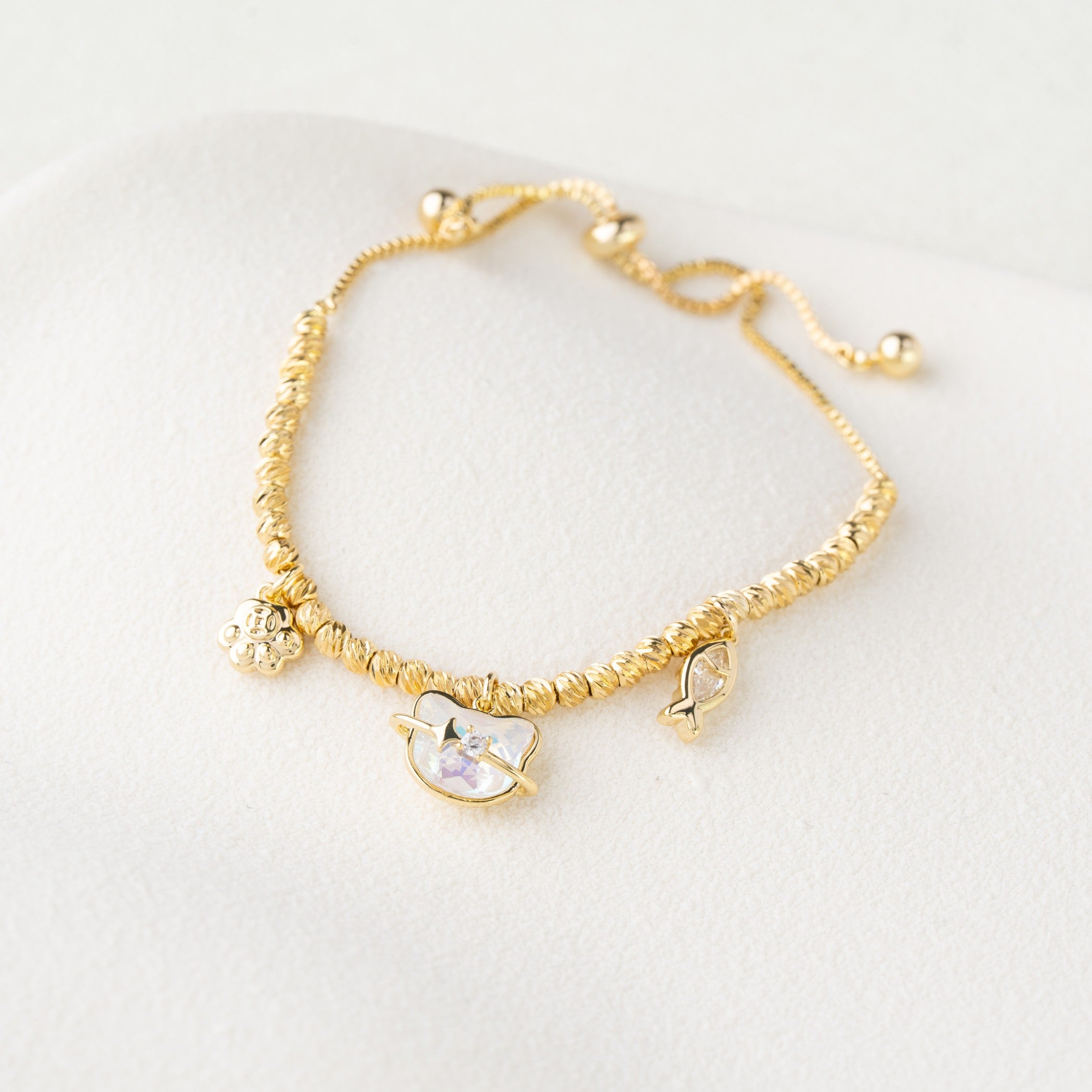 Cosmic Charm Silver Adjustable Bracelet