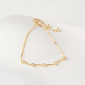 Minimal Crystal Bar Adjustable Bracelet