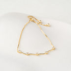 Minimal Crystal Bar Adjustable Bracelet