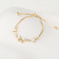 Opal Bow & Crystal Charm Adjustable Bracelet