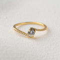 Radiant Solitaire Twist Ring