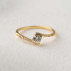 Radiant Solitaire Twist Ring