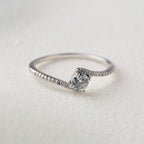 Radiant Solitaire Twist Ring