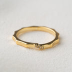Facet Edge Gold Band Ring