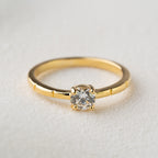 Minimal Elegance Crystal Solitaire Ring