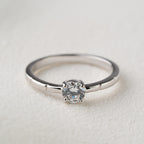 Minimal Elegance Crystal Solitaire Ring