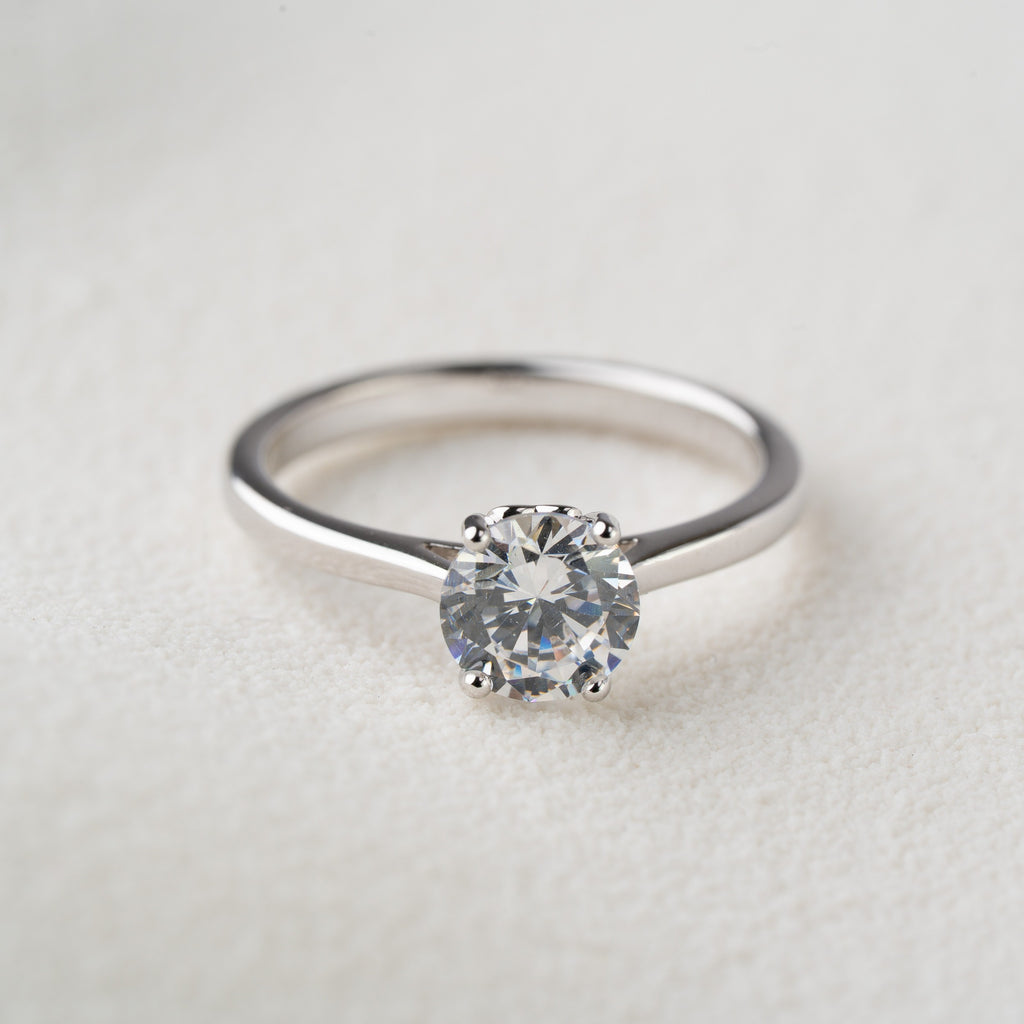 Minimal Round Cut Solitaire Ring