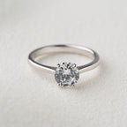 Minimal Round Cut Solitaire Ring