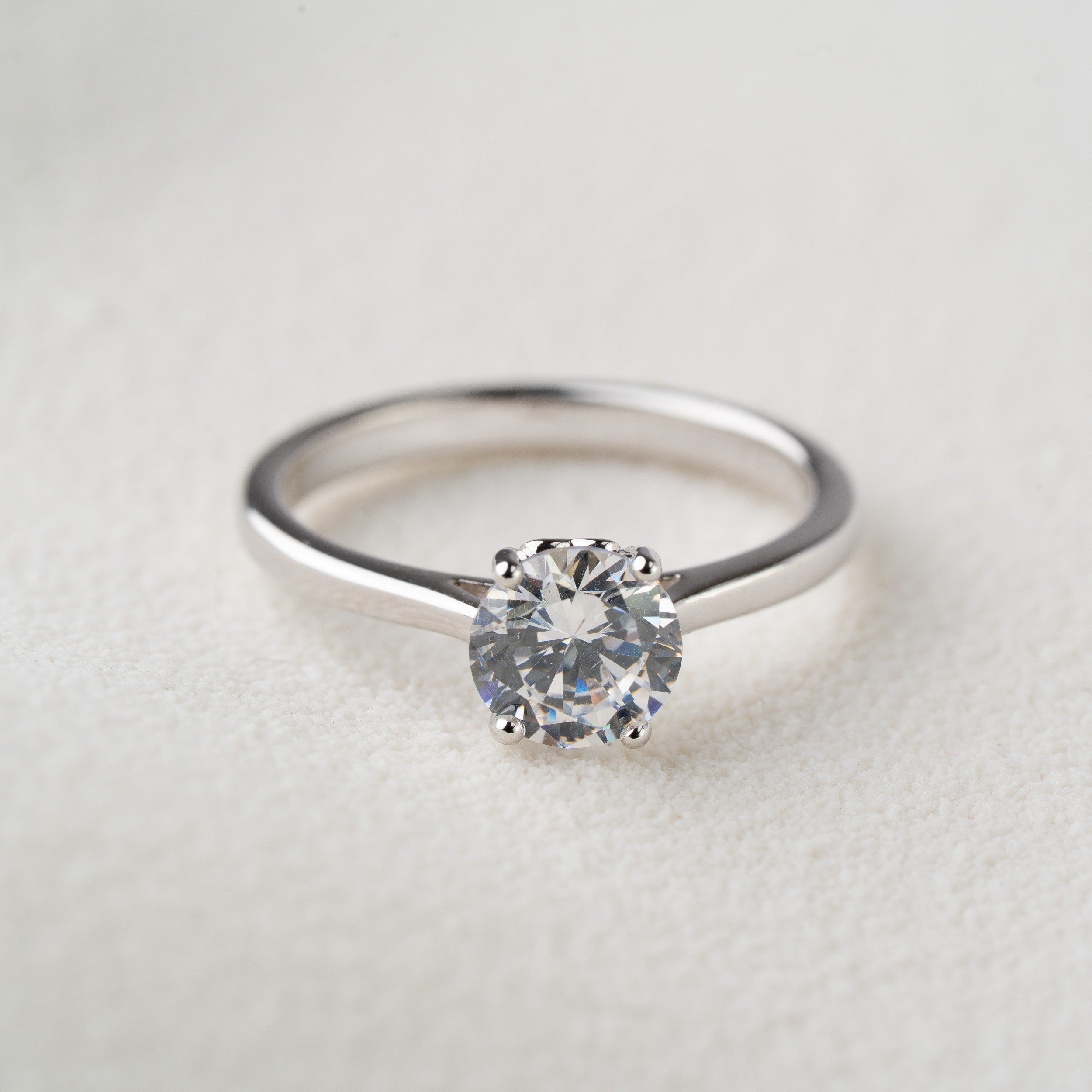 Minimal Round Cut Solitaire Ring