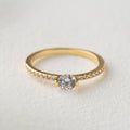 Classic Pavé Band Ring with Round Crystal