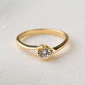 Elegant Curve Diamond Accent Ring
