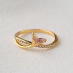 Mermaid Accent Crystal Band Ring