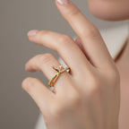 Mermaid Accent Crystal Band Ring