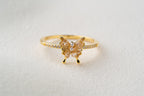 Butterfly Pearl & Crystal Statement Ring