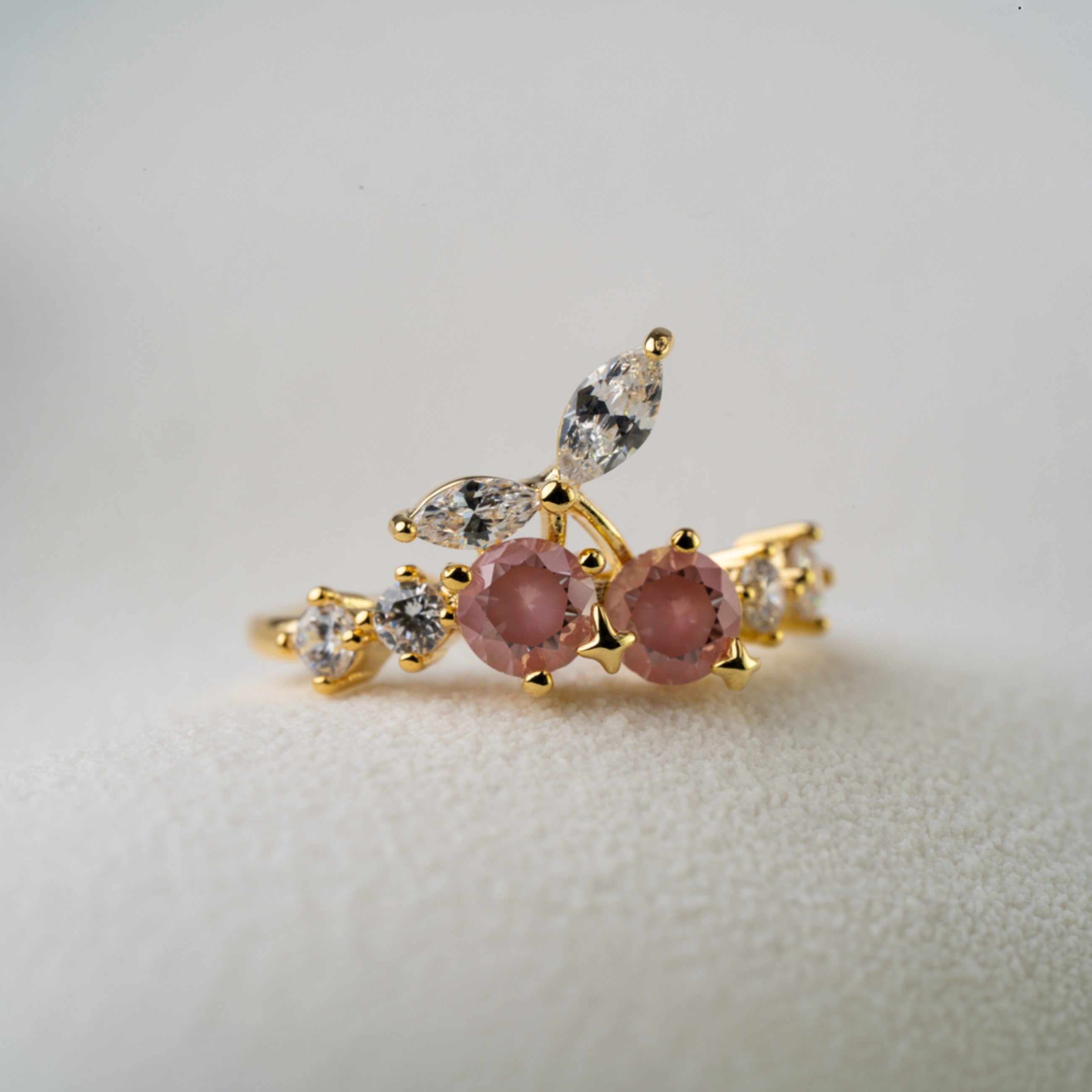 Stone Cherry Cluster Ring