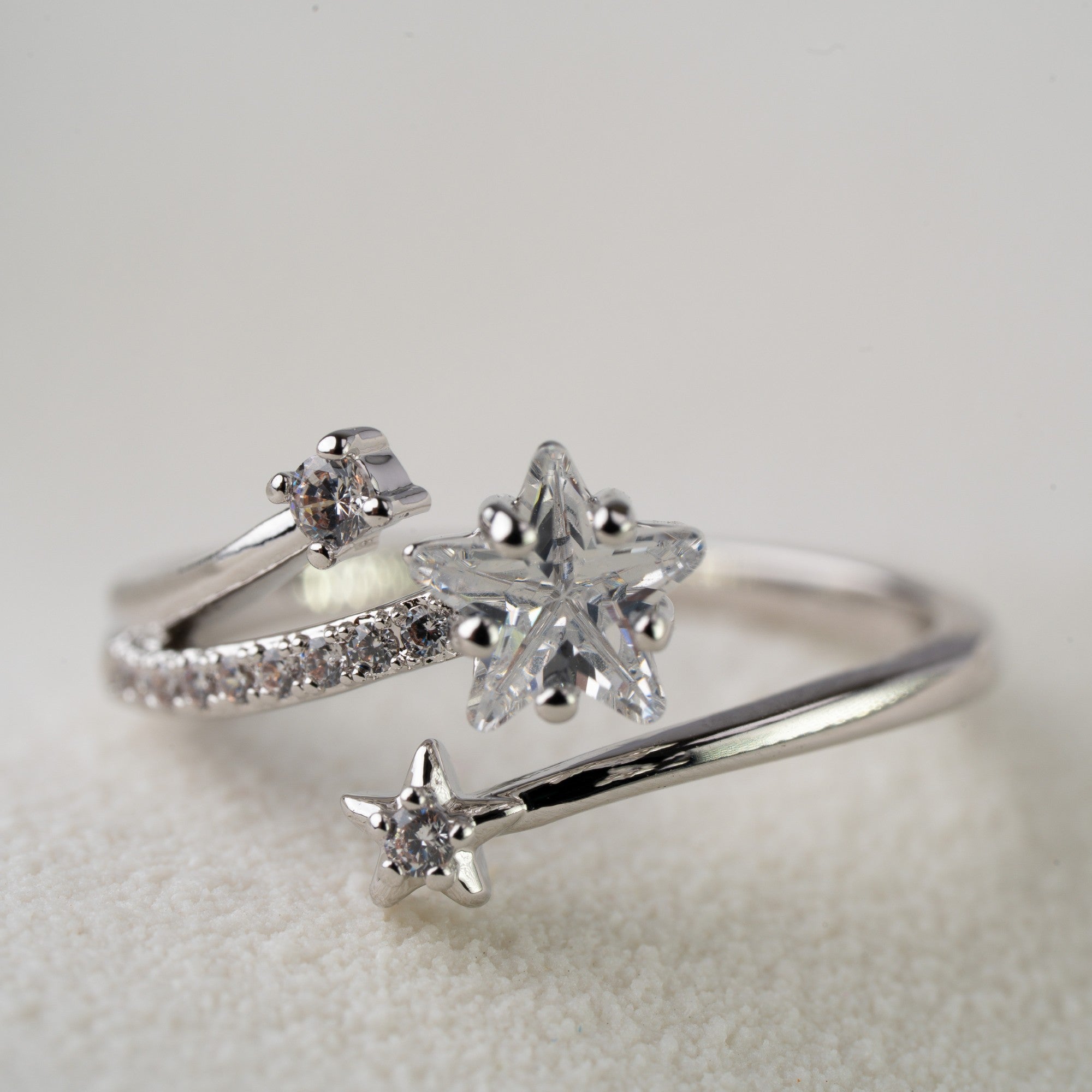 Celestial Star Crystal Wrap Ring