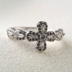 Vintage Halo Cross Statement Ring
