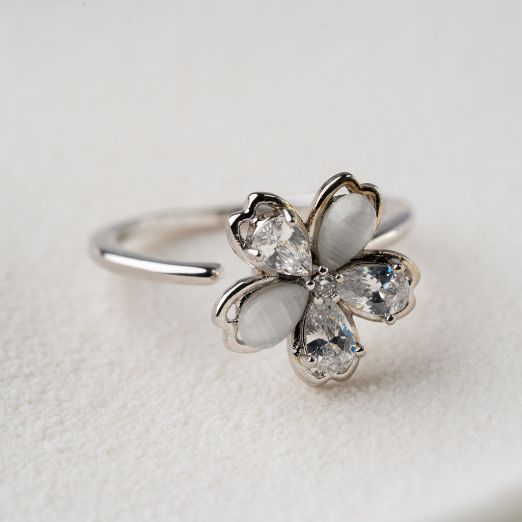 Bloom Crystal Petal Ring