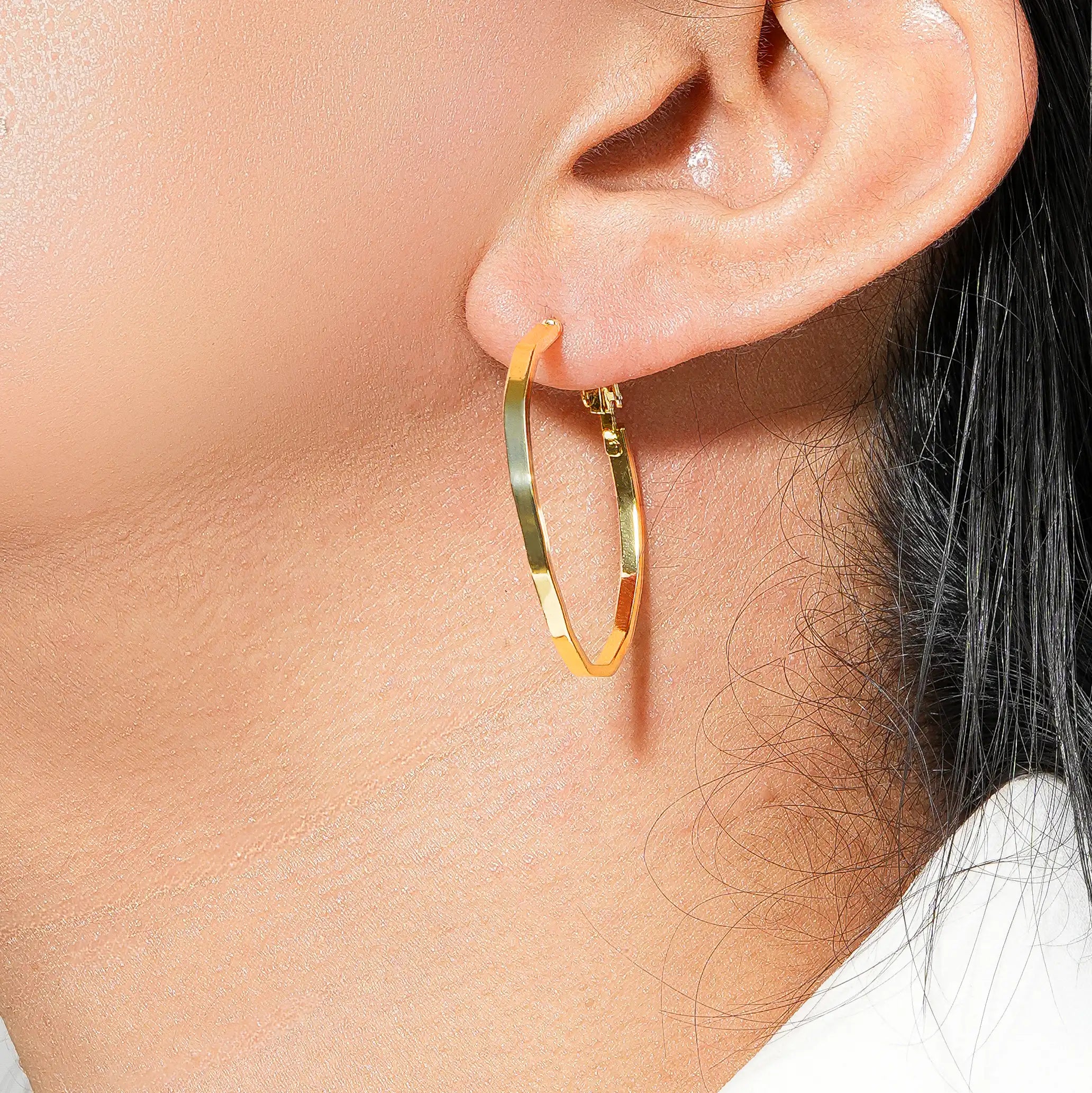 Geometric Octagon Hoop Earrings