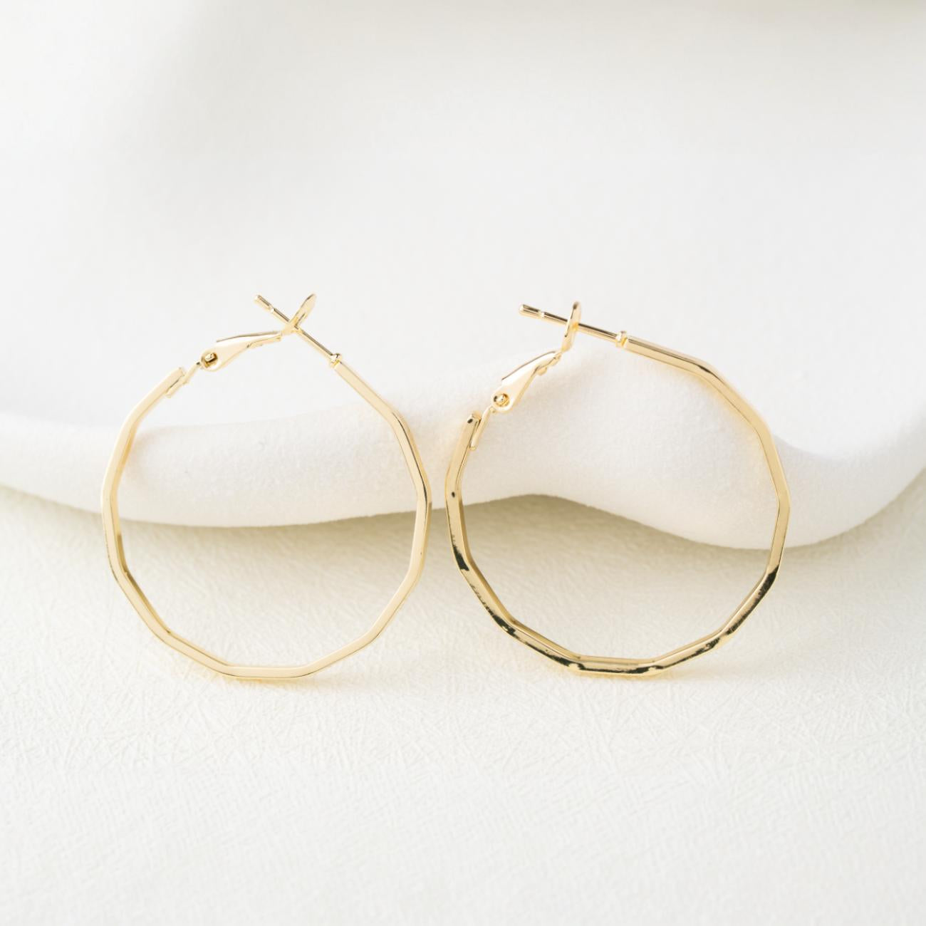 Geometric Octagon Hoop Earrings