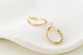 Crystal Baguette Hoop Earrings