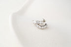 Radiant Curve Crystal Stud Hoops