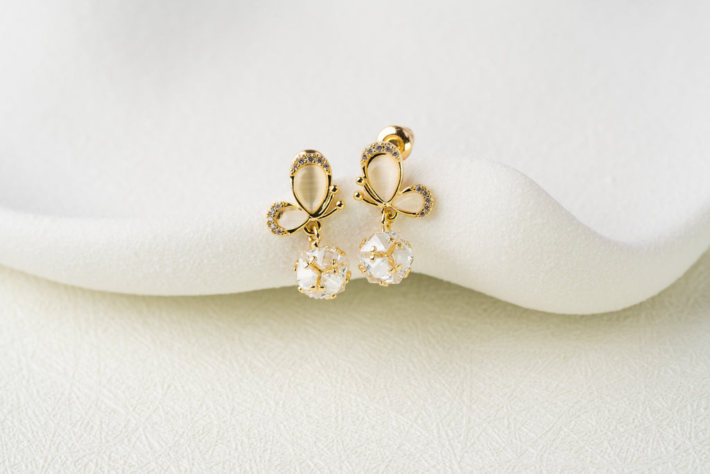 Butterfly Crystal Drop Earrings