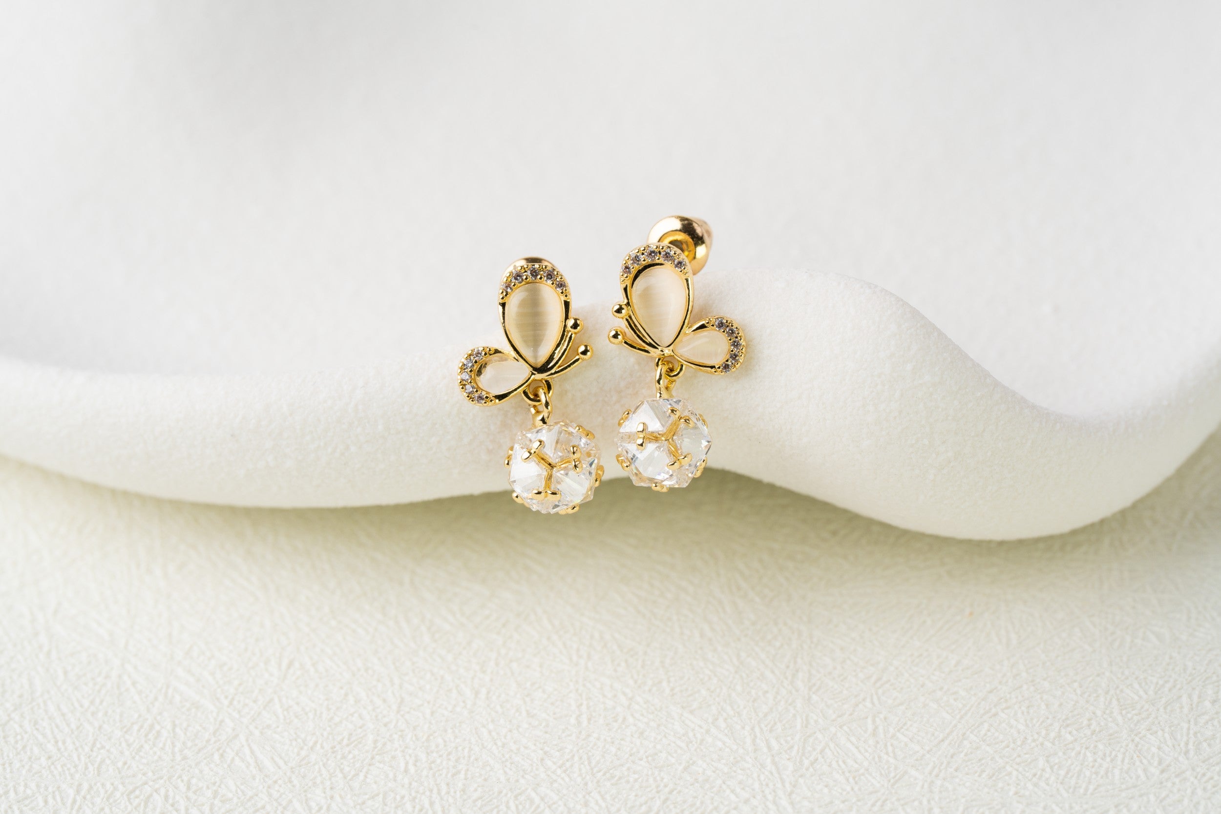 Butterfly Crystal Drop Earrings