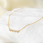 Multi Heart Crystal Charm Necklace