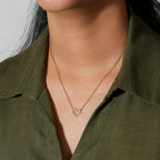 Crystal Outline Heart Pendant Necklace