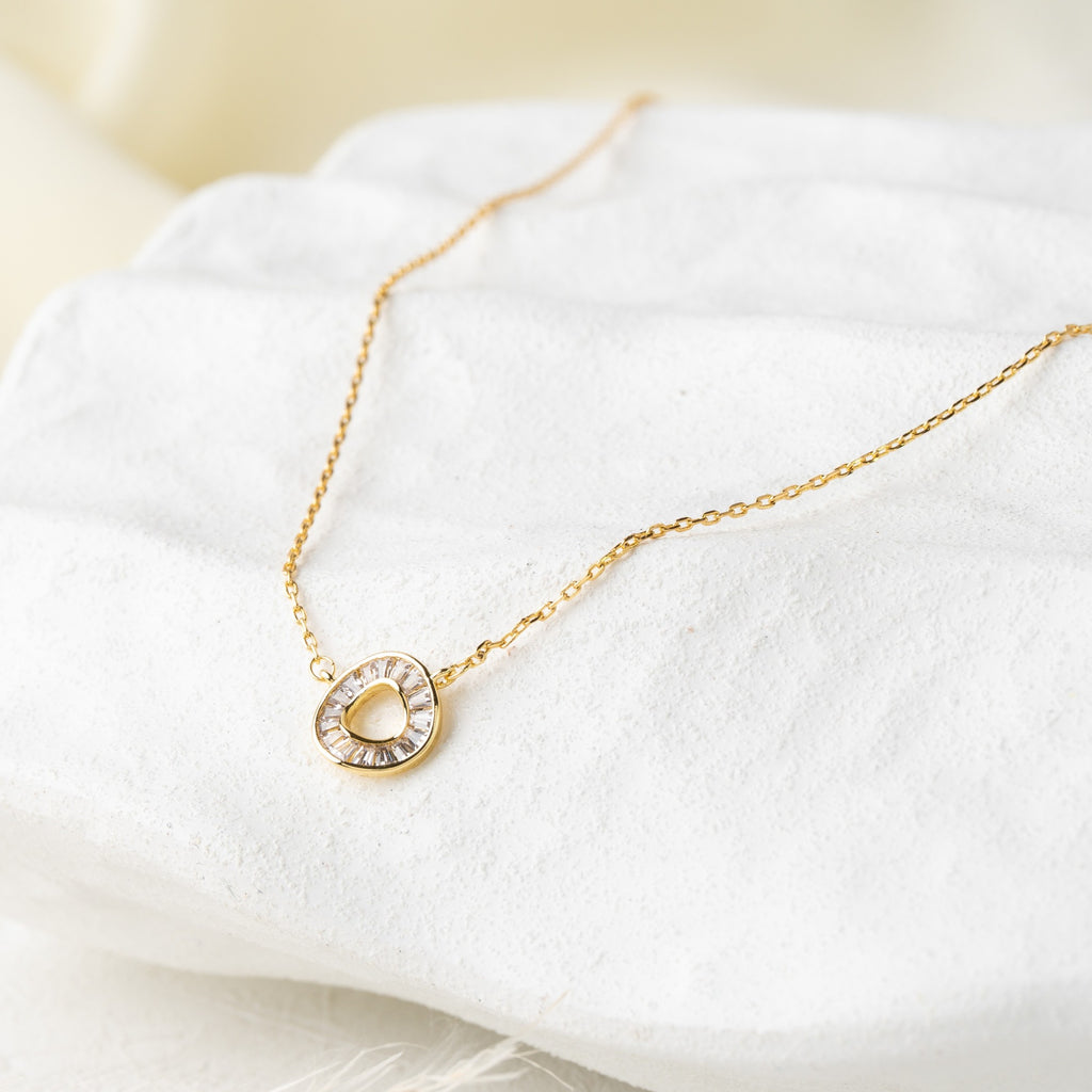 Radiant Heart Halo Pendant Necklace